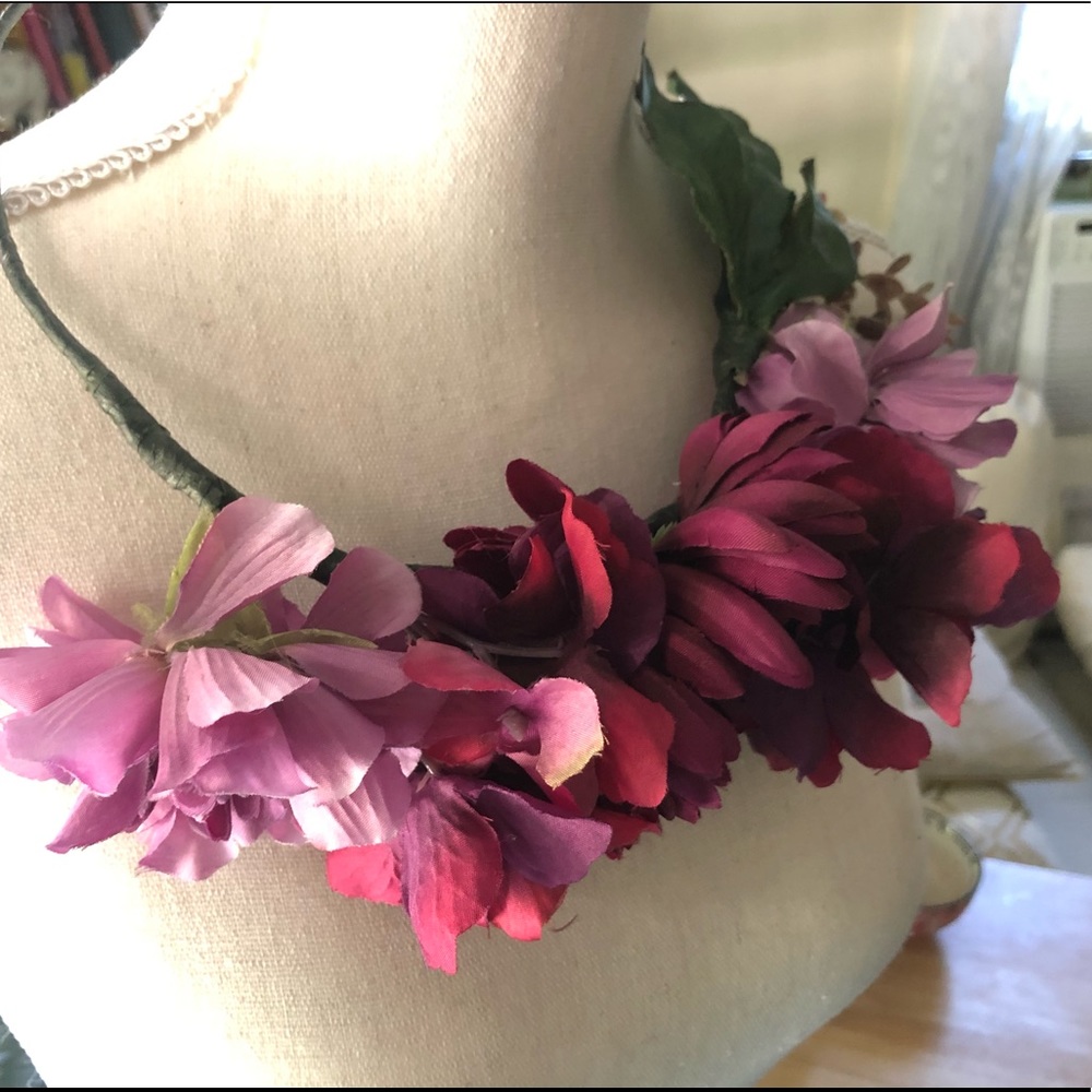 Purple and pink flower crown